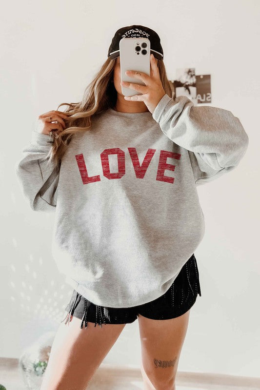 LOVE VALENTINES GRAPHIC SWEATSHIRT - Aaria Tees