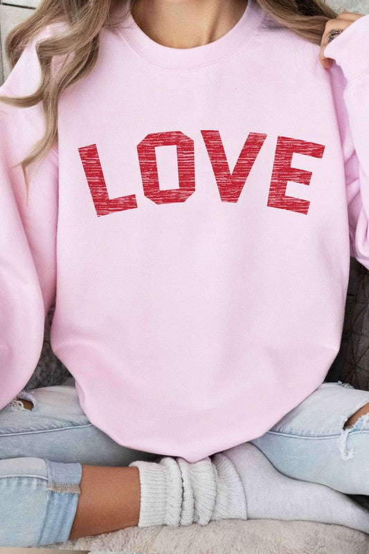 LOVE VALENTINES GRAPHIC SWEATSHIRT - Aaria Tees