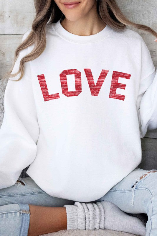 LOVE VALENTINES GRAPHIC SWEATSHIRT - Aaria Tees