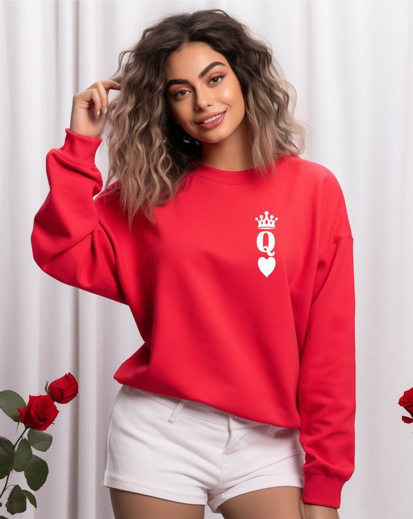 Queen of Hearts Valentine Sweatshirt - Aaria Tees