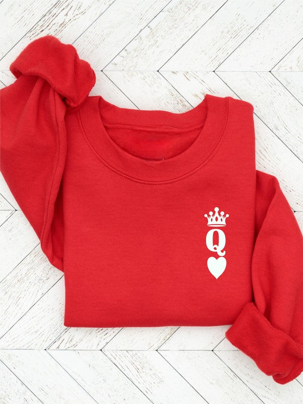 Queen of Hearts Valentine Sweatshirt - Aaria Tees