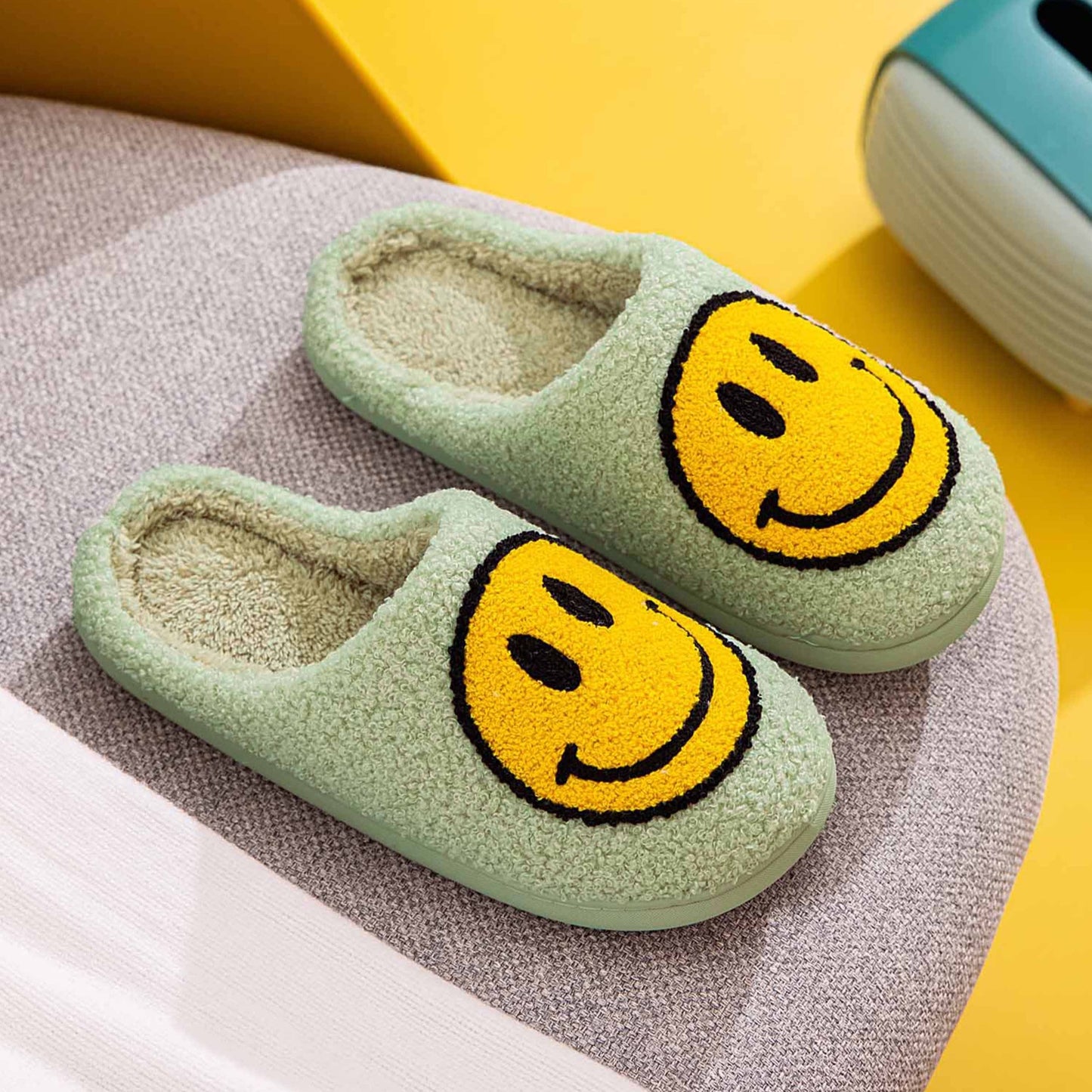 Melody Smiley Face Slippers - Aaria Tees Aaria Tees