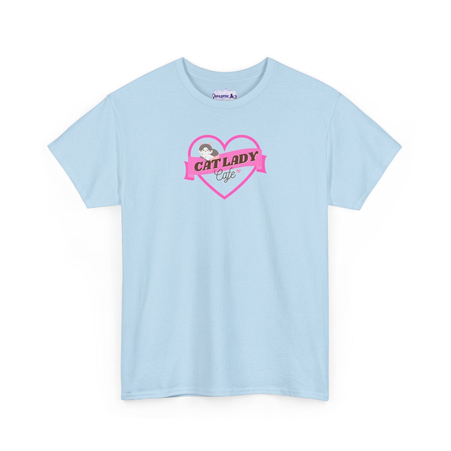 Cat Lady Cafe Unisex Heavy Cotton Tee