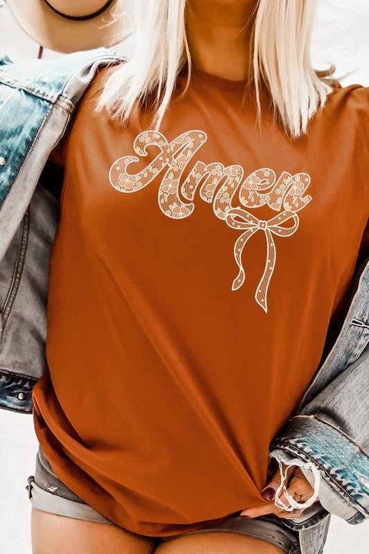 Amen Lace Graphic Tee