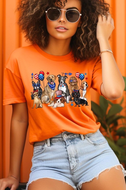 4th of July dogs Graphic Tee