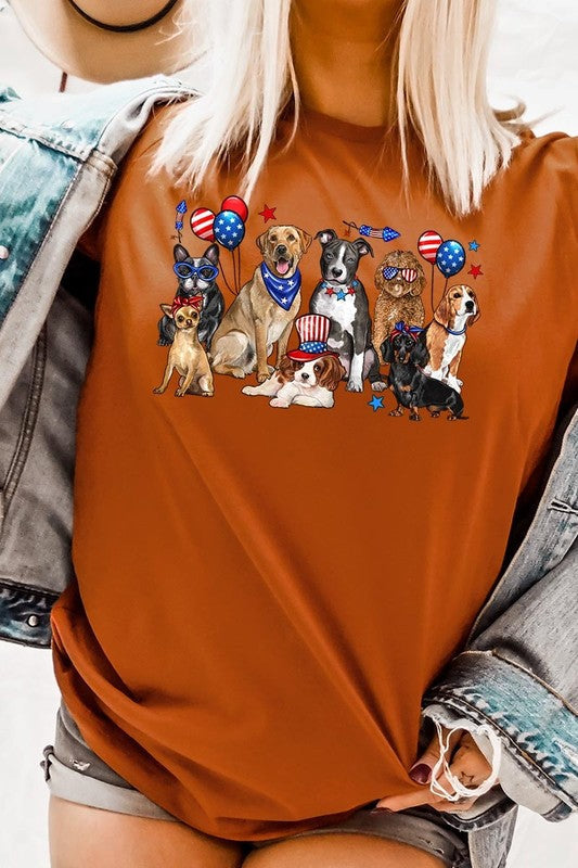 4th of July dogs Graphic Tee
