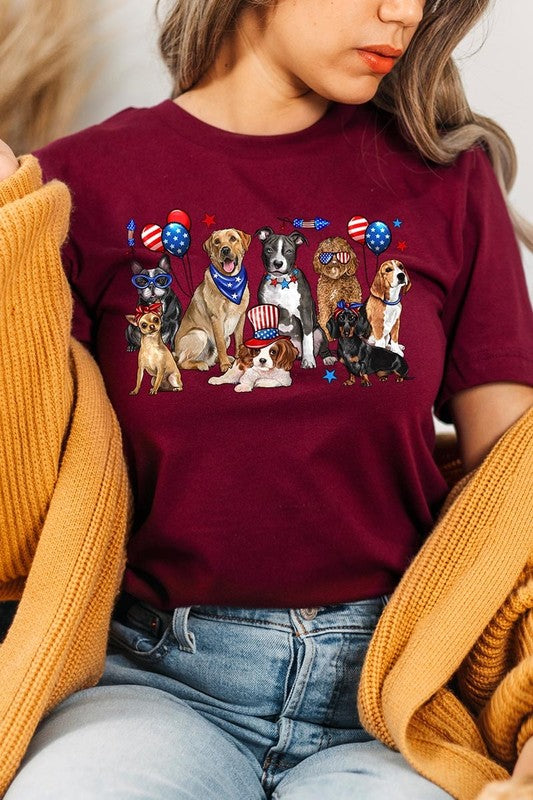 4th of July dogs Graphic Tee