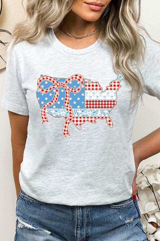 USA Map Patchwork Graphic Tee