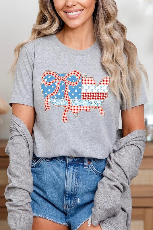 USA Map Patchwork Graphic Tee