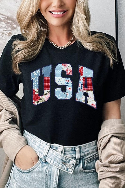 Vintage USA Patchwork Graphic Tee