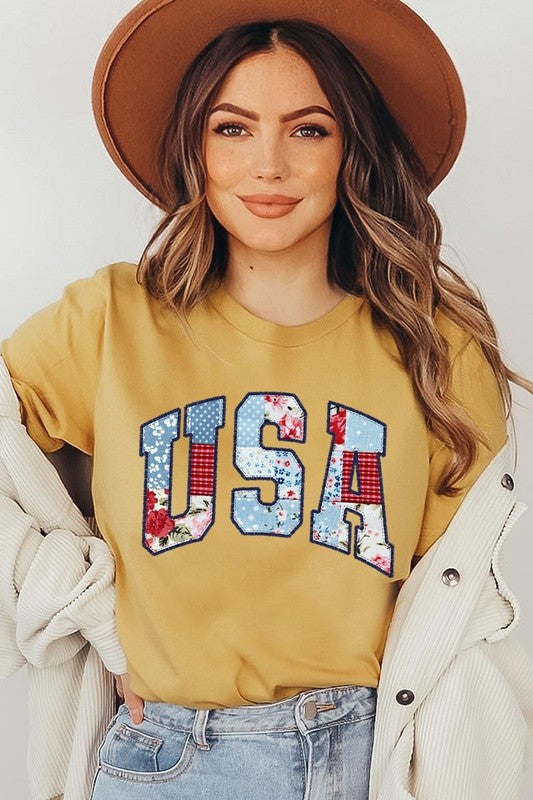 Vintage USA Patchwork Graphic Tee