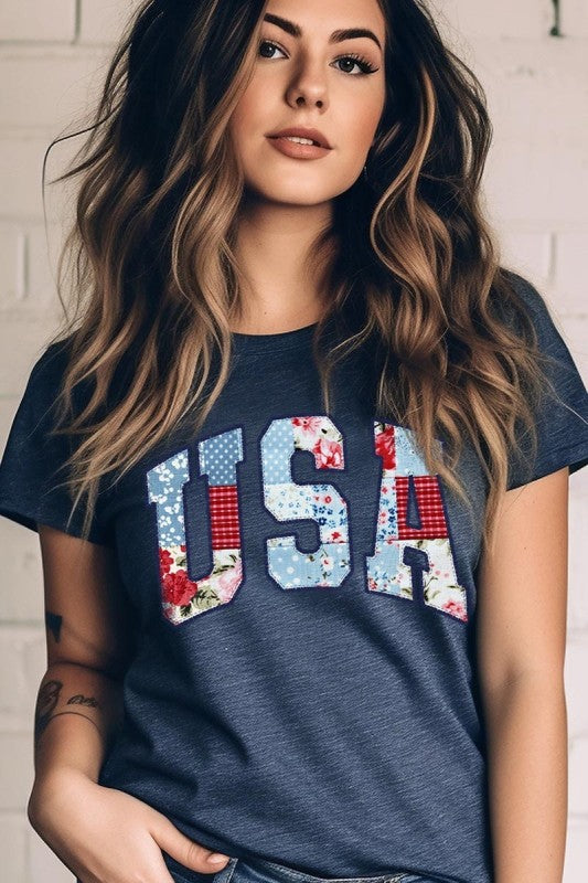 Vintage USA Patchwork Graphic Tee