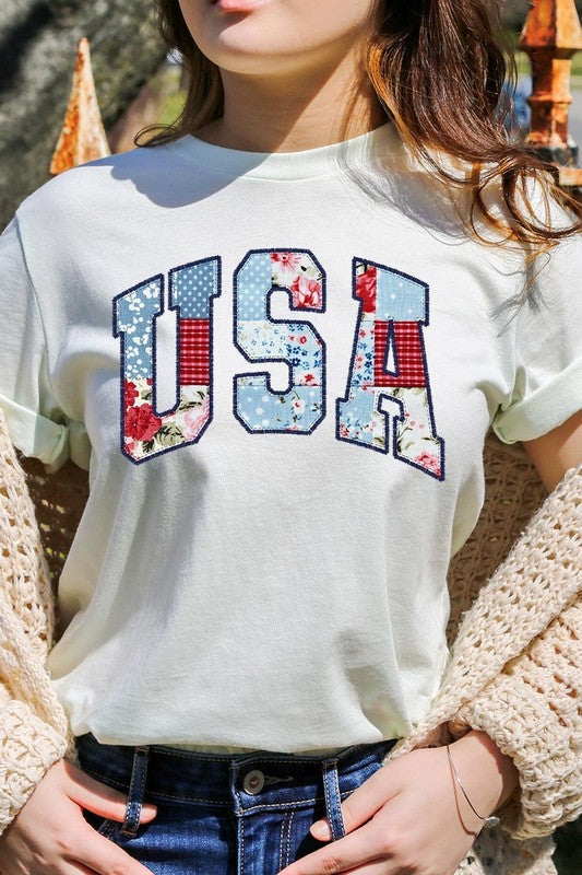 Vintage USA Patchwork Graphic Tee