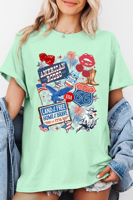 4th of July Collage Graphic Heavy Cotton Tee