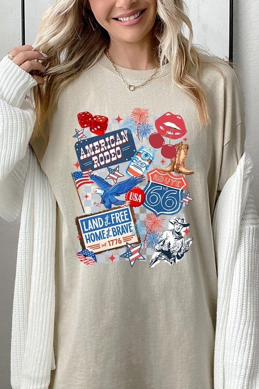 4th of July Collage Graphic Heavy Cotton Tee