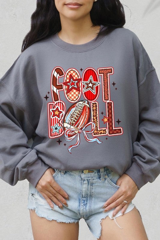 Brushstroke Football Graphic Sweatshirt