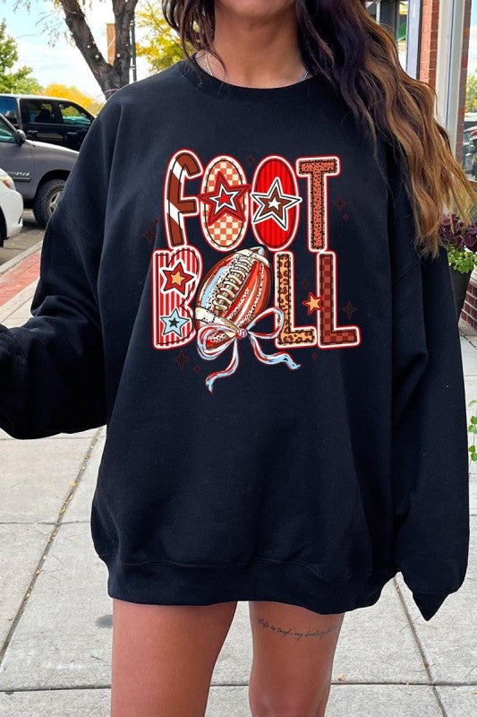 Brushstroke Football Graphic Sweatshirt