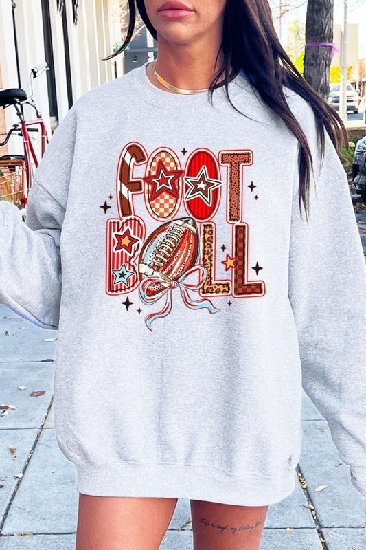 Brushstroke Football Graphic Sweatshirt