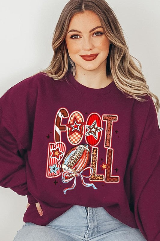 Brushstroke Football Graphic Sweatshirt