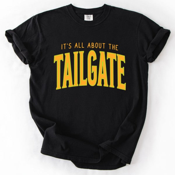Football Neon Tailgate Comfort Color Graphic Tee