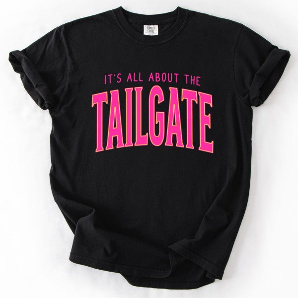 Football Neon Tailgate Comfort Color Graphic Tee