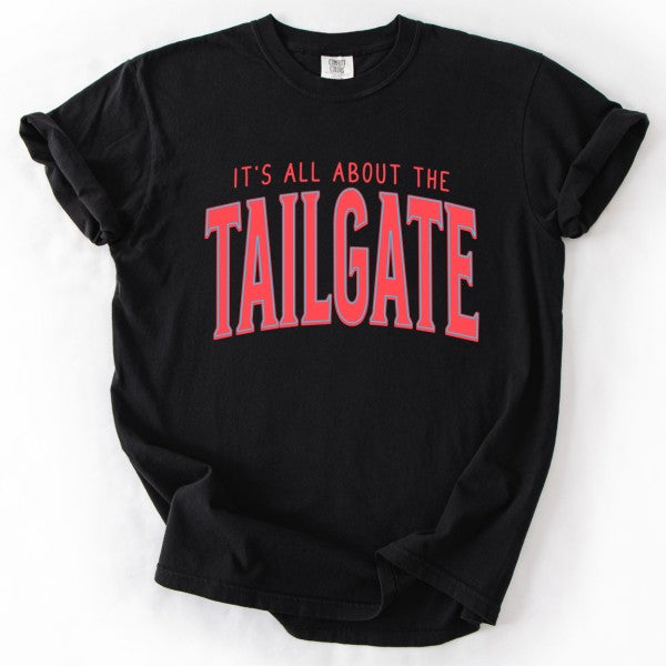 Football Neon Tailgate Comfort Color Graphic Tee
