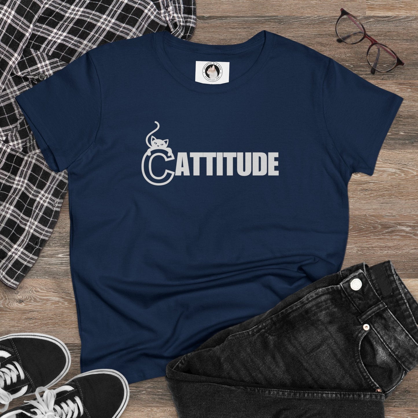 Cattitude Women's Midweight Cotton Tee