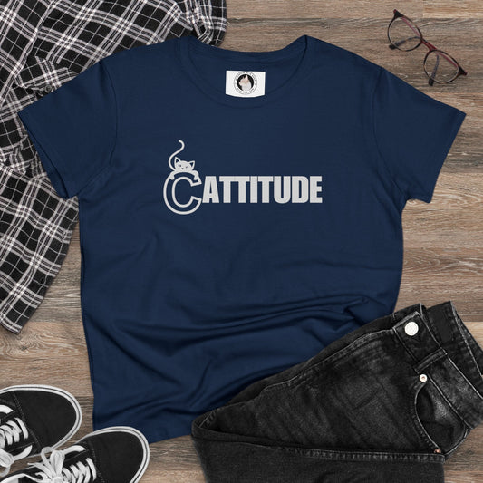 Cattitude Women's Midweight Cotton Tee