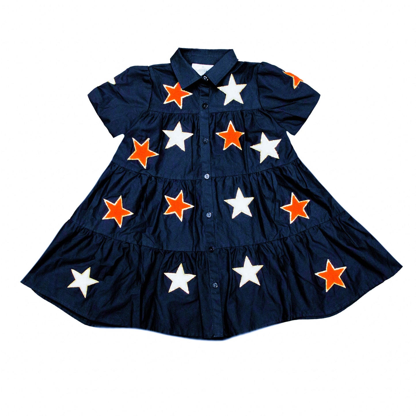 Navy And Orange Star Adult Dress