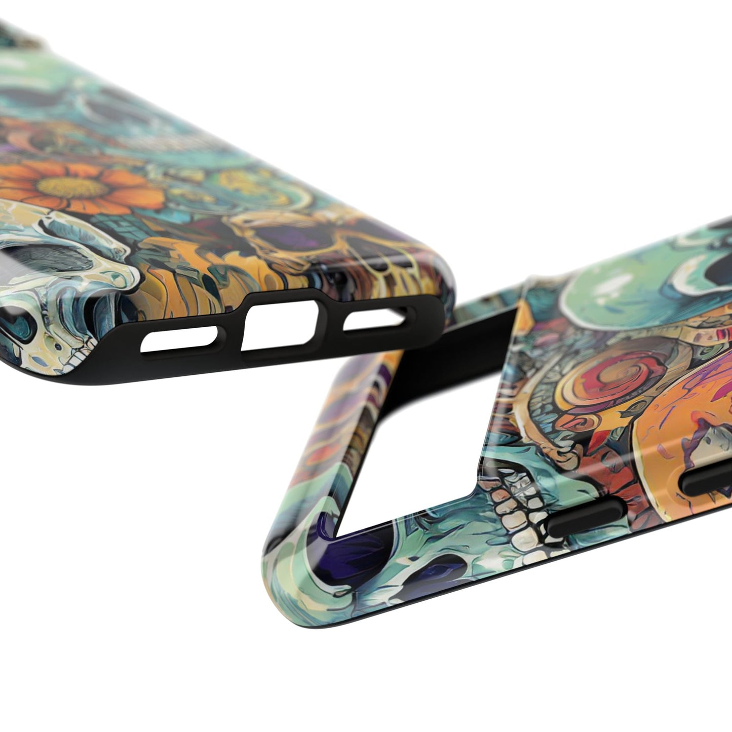 Artistic Skull Collage Tough Phone Case