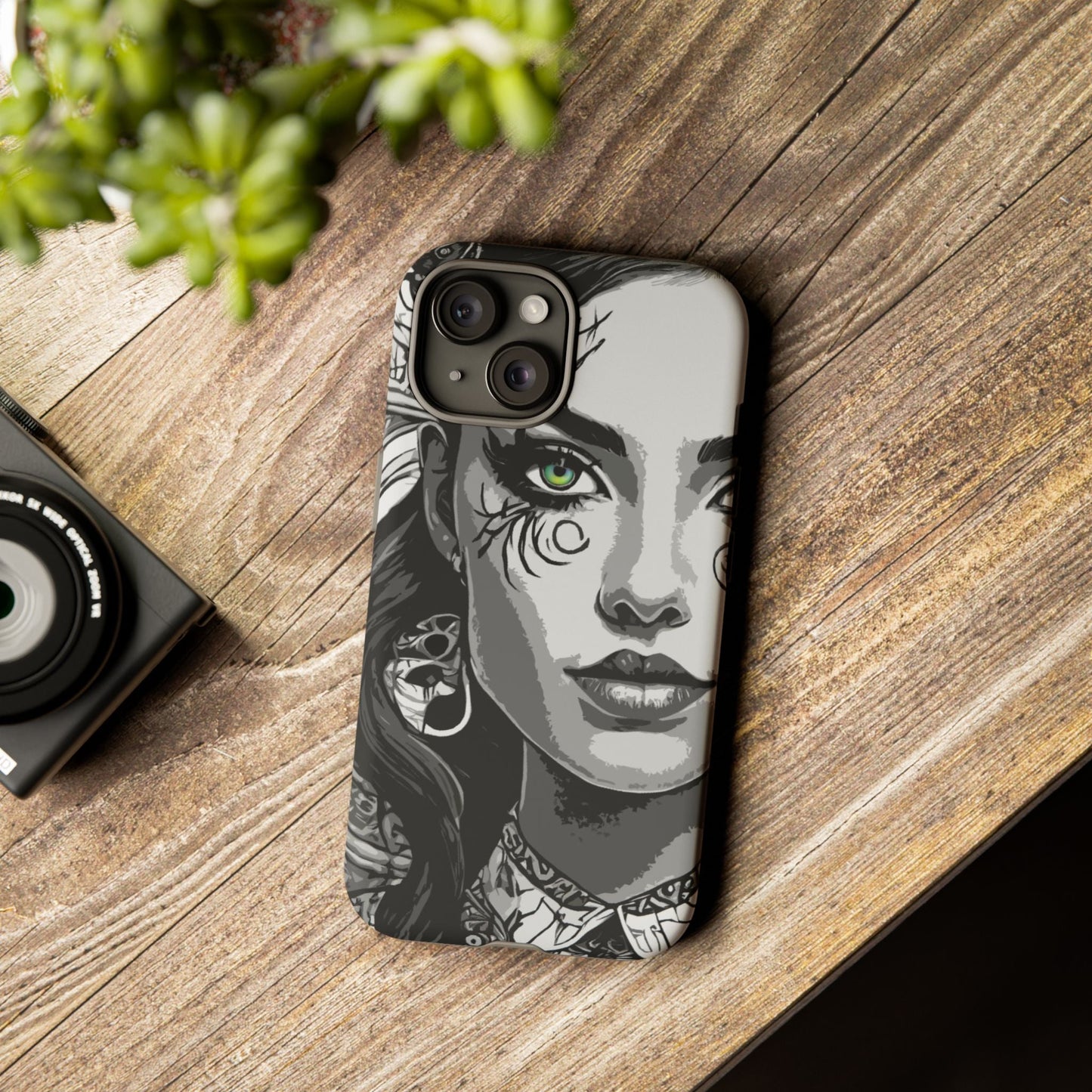Green Eyed Devilish Beauty Tough Phone Case