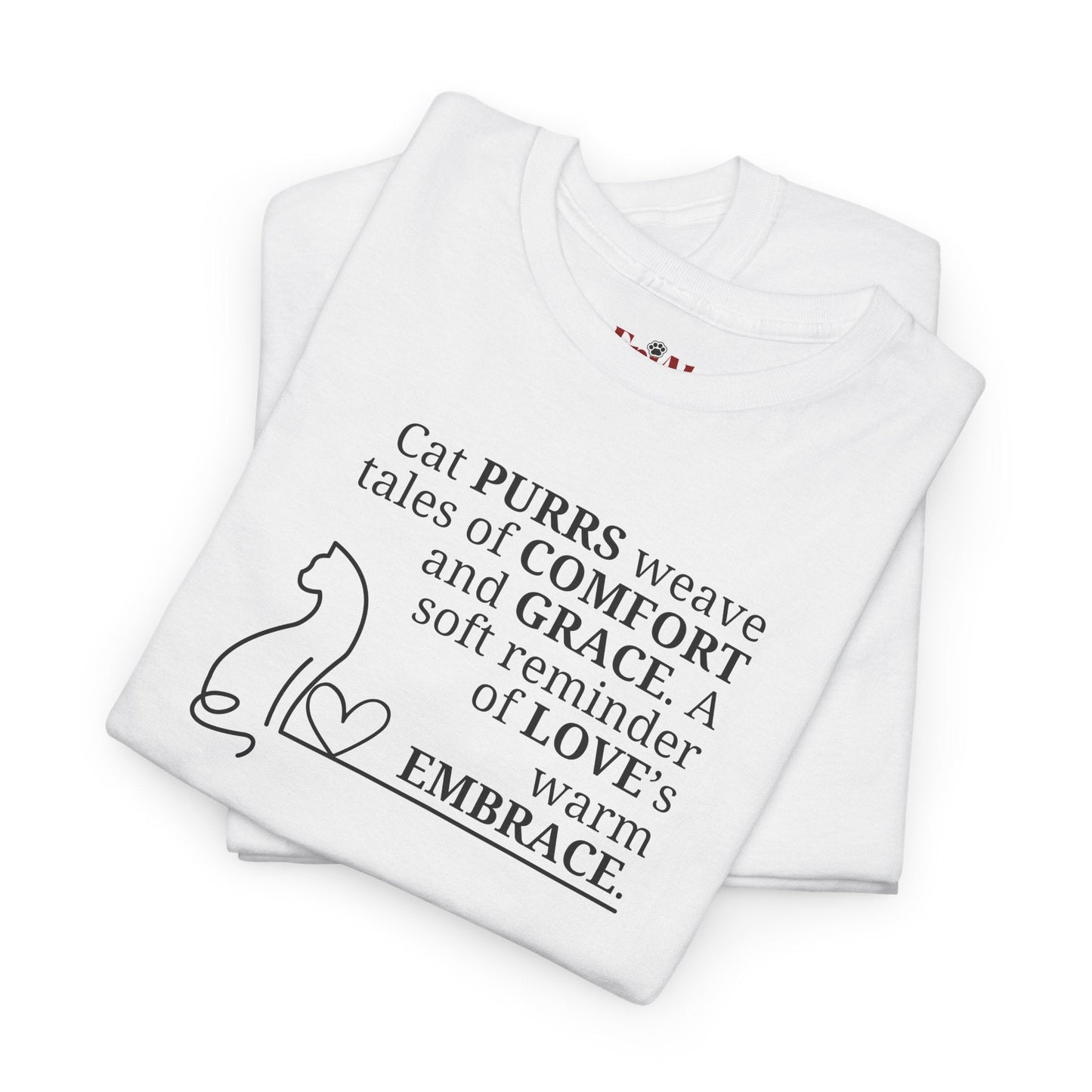 Cat Purrs Unisex Heavy Cotton Tee