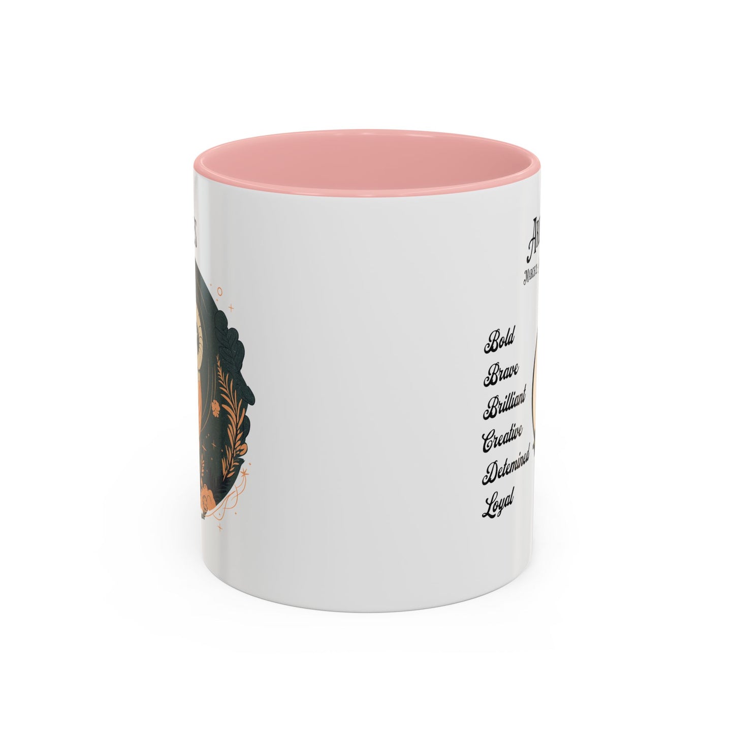 Aries Zodiac Accent Coffee Mug - Bold & Creative Zodiac Mug (11oz)