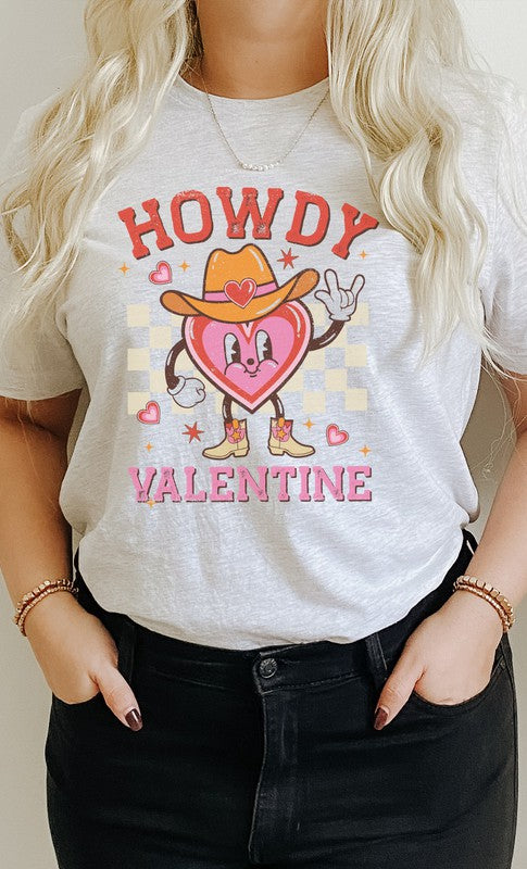 Howdy Valentine PLUS SIZE Graphic Tee - Aaria Tees