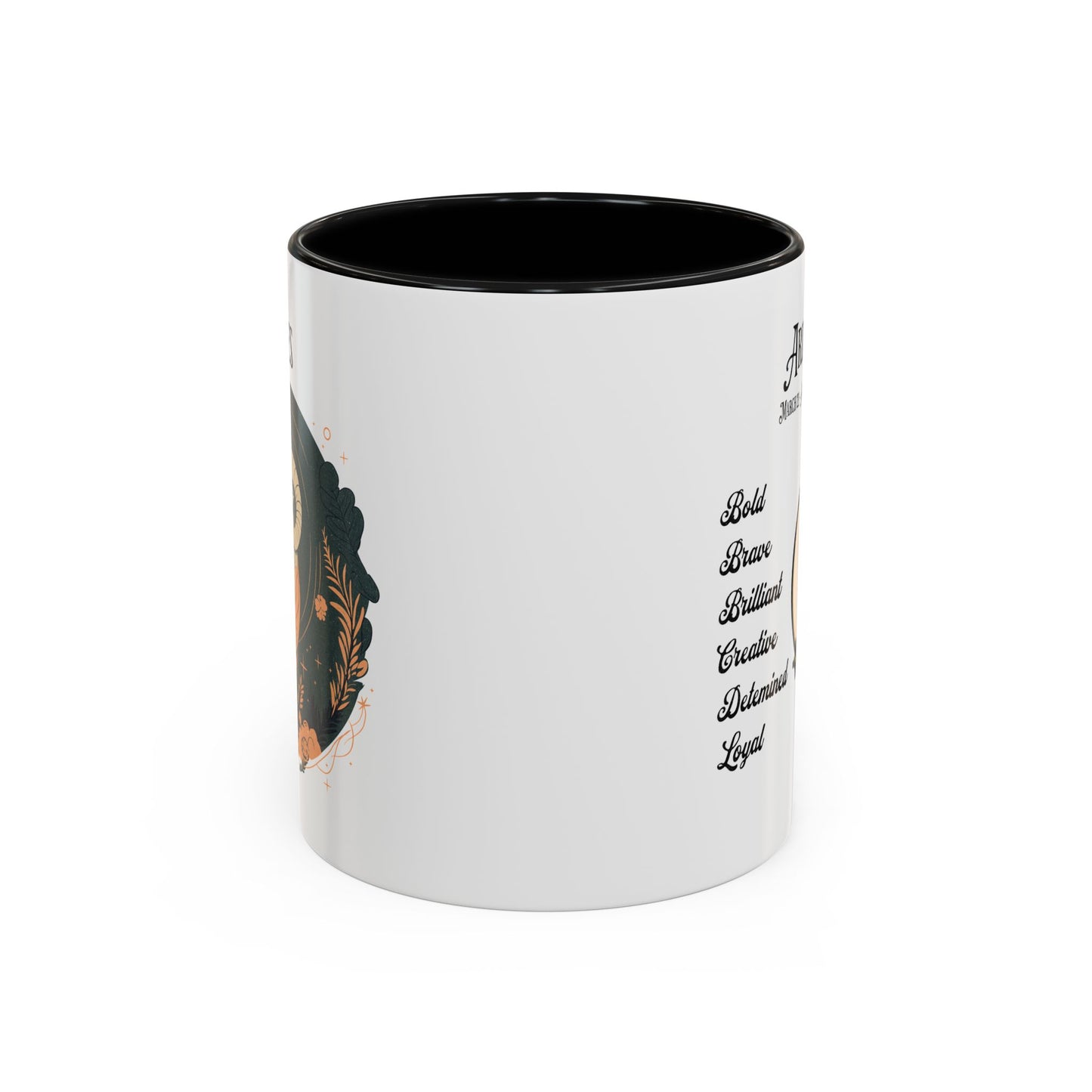 Aries Zodiac Accent Coffee Mug - Bold & Creative Zodiac Mug (11oz)