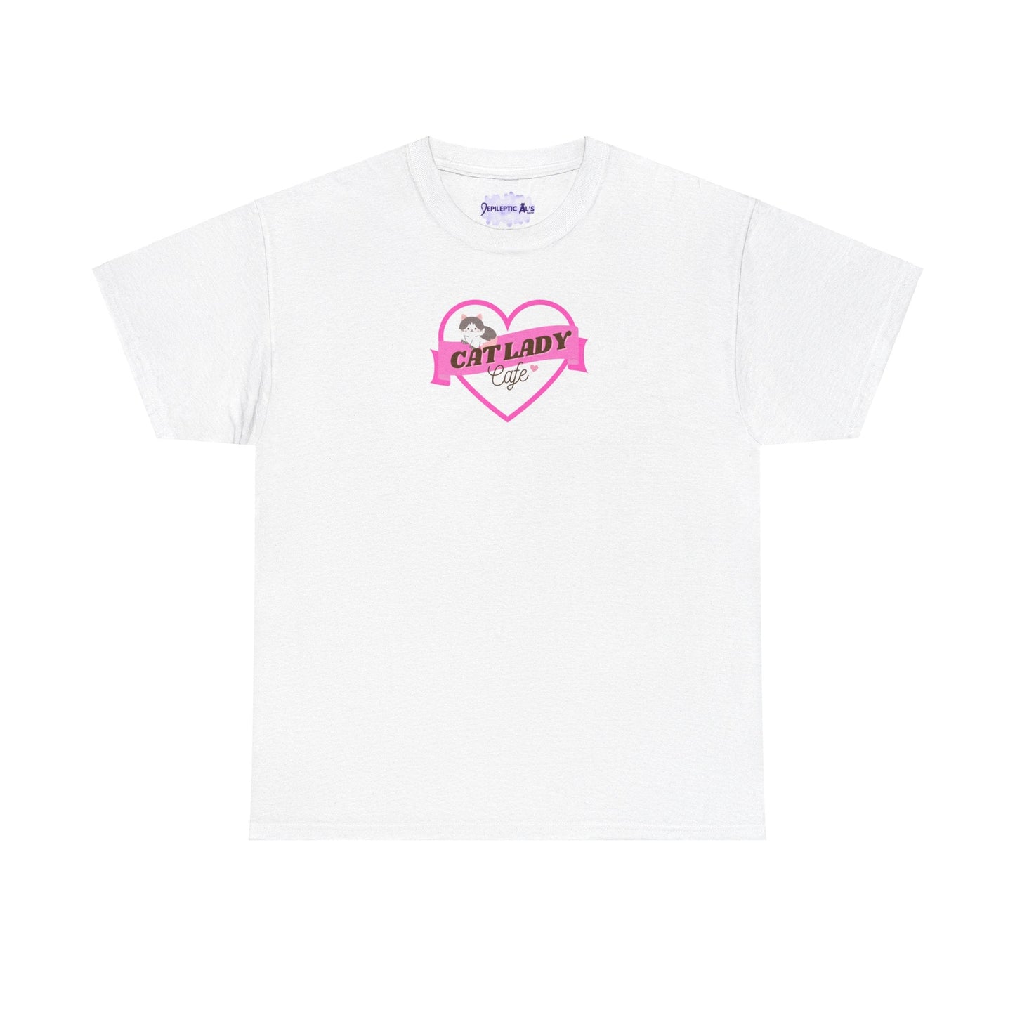 Cat Lady Cafe Unisex Heavy Cotton Tee