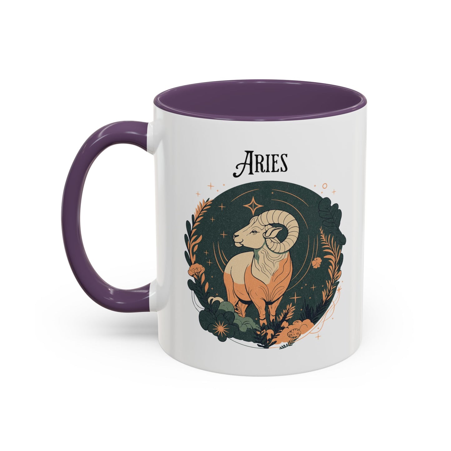 Aries Zodiac Accent Coffee Mug - Bold & Creative Zodiac Mug (11oz)