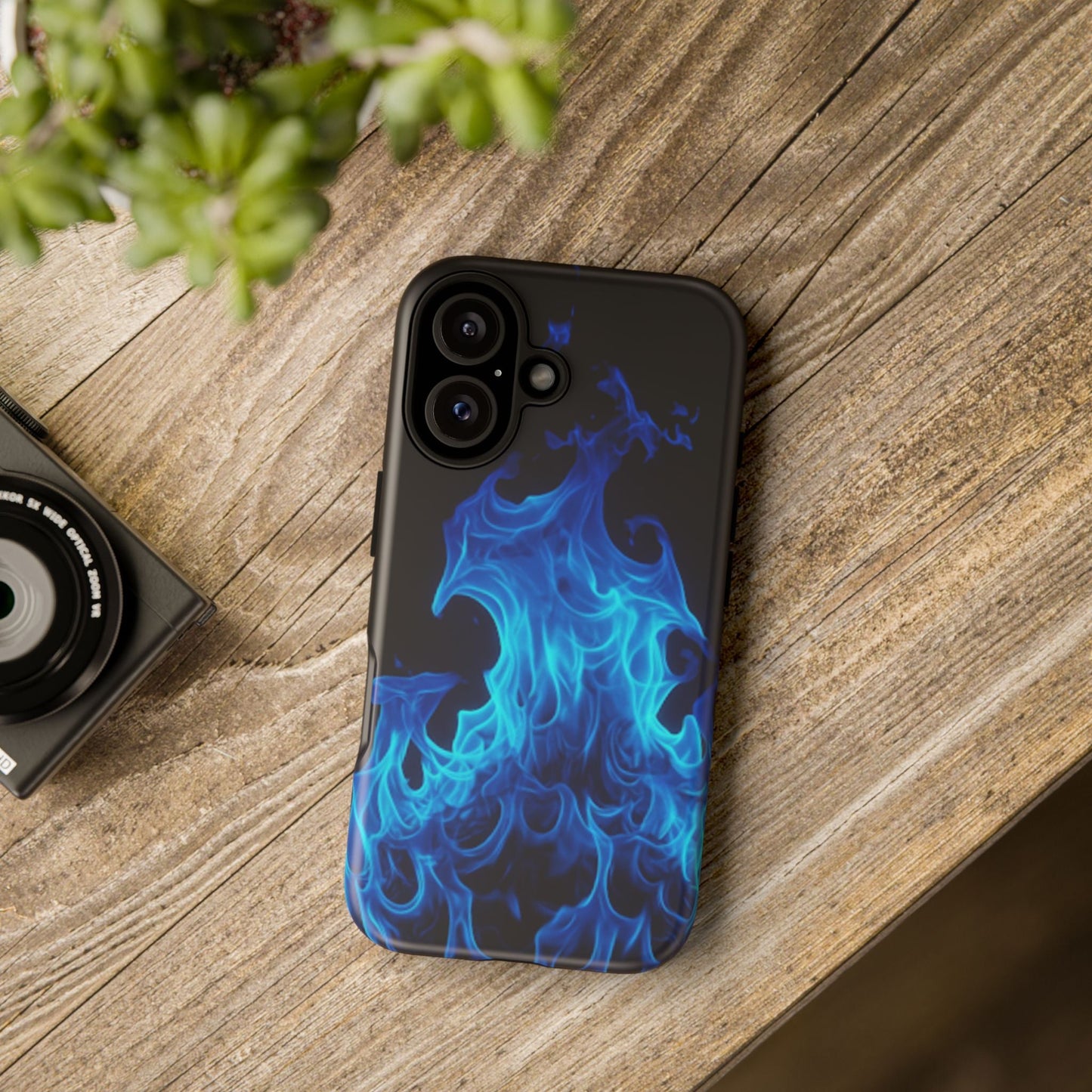 Blue Flames Tough Phone Case
