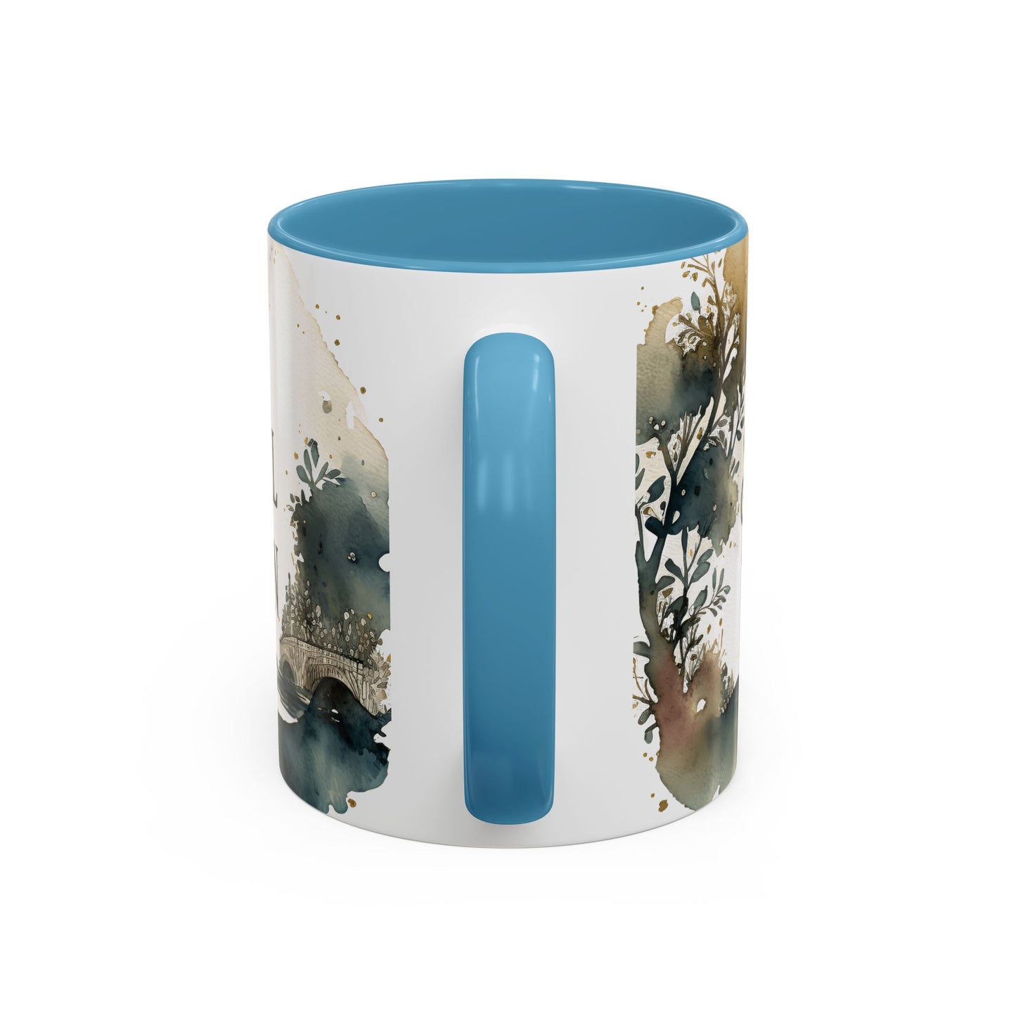 "Just a Small Town Girl" Accent Coffee Mug - Beautiful Watercolor Design for Everyday Enjoyment - Aaria Tees