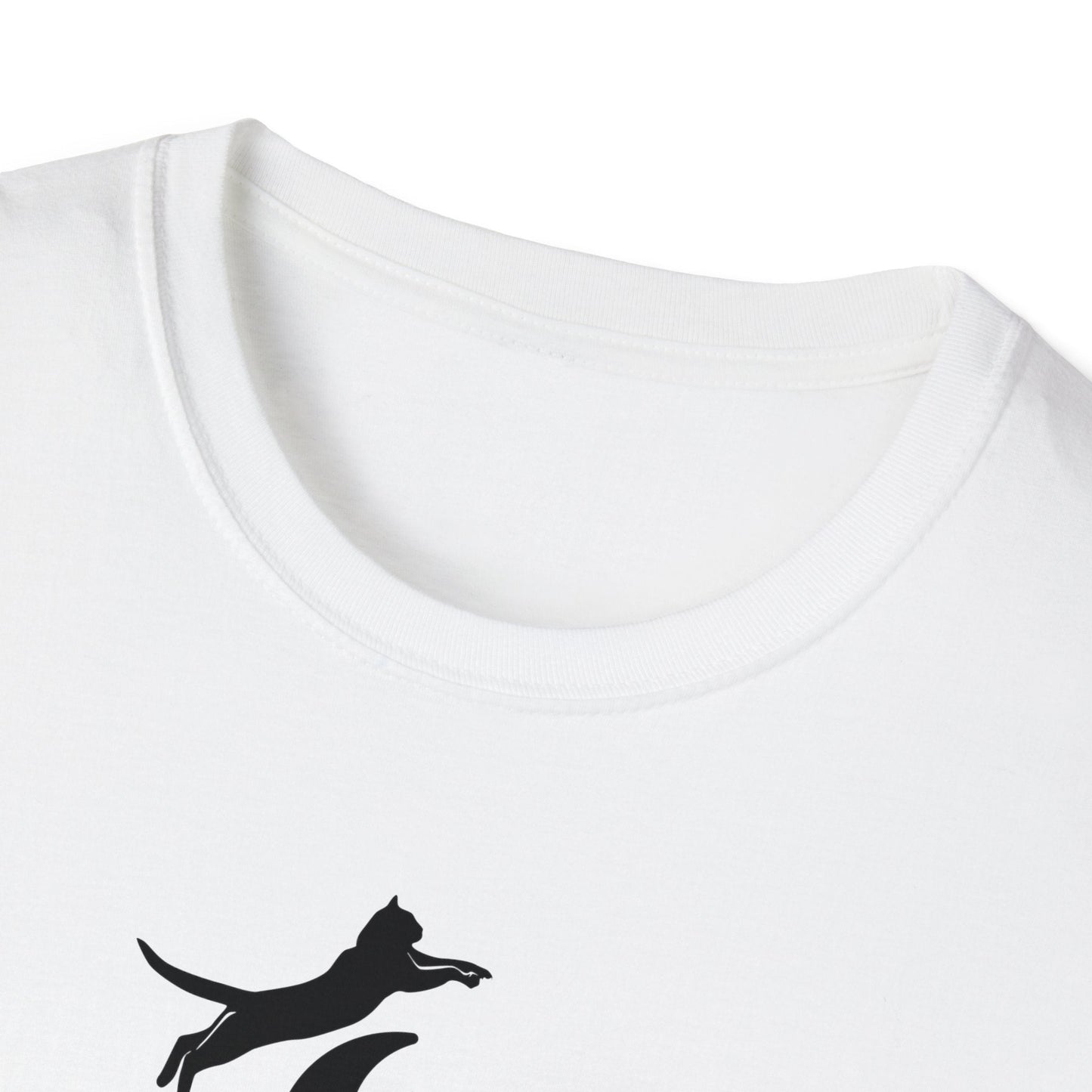 Cat Jumped Over the Moon Unisex Softstyle T-Shirt