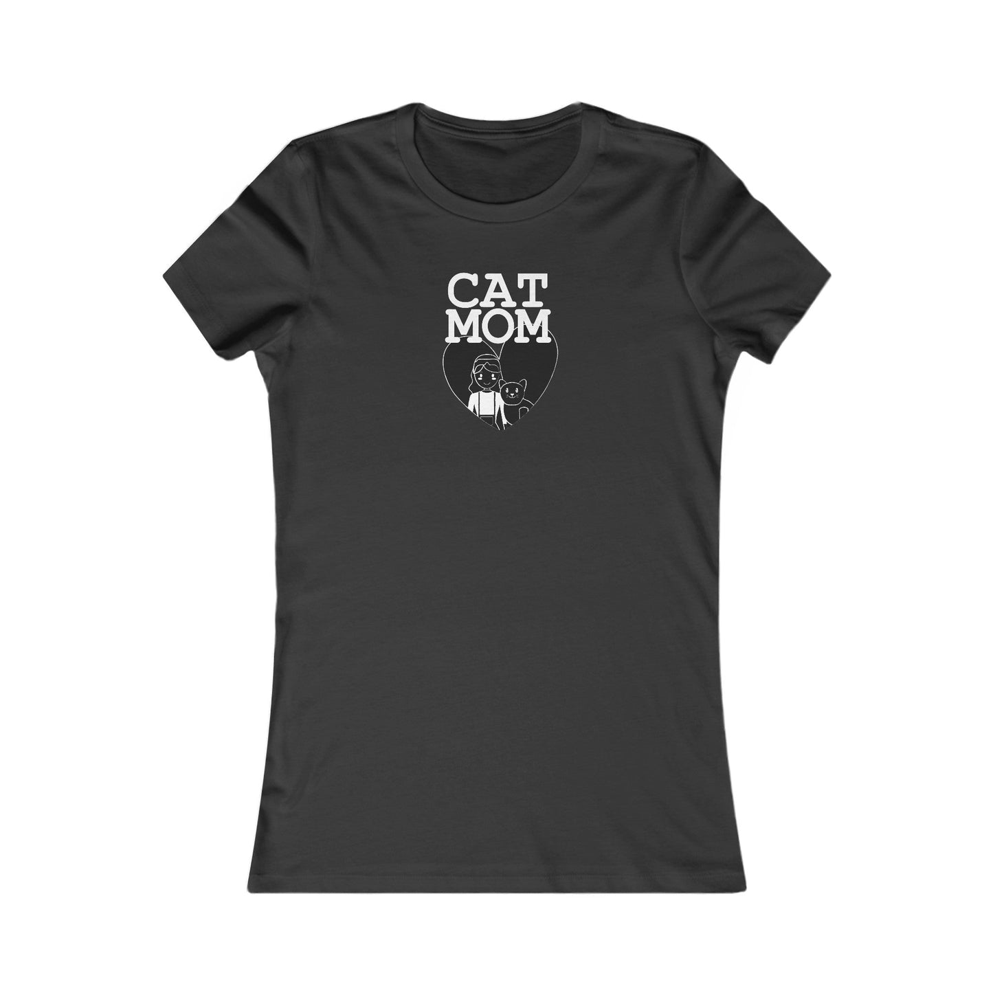 Cat Mom Heart Women's Favorite Tee