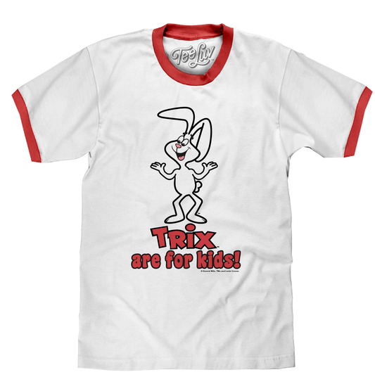 Trix are for Kids! Ringer T-Shirt - White and Red