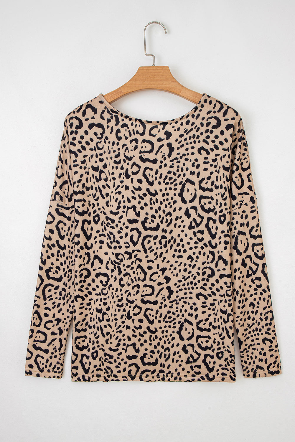 Leopard Batwing Long Sleeve Top