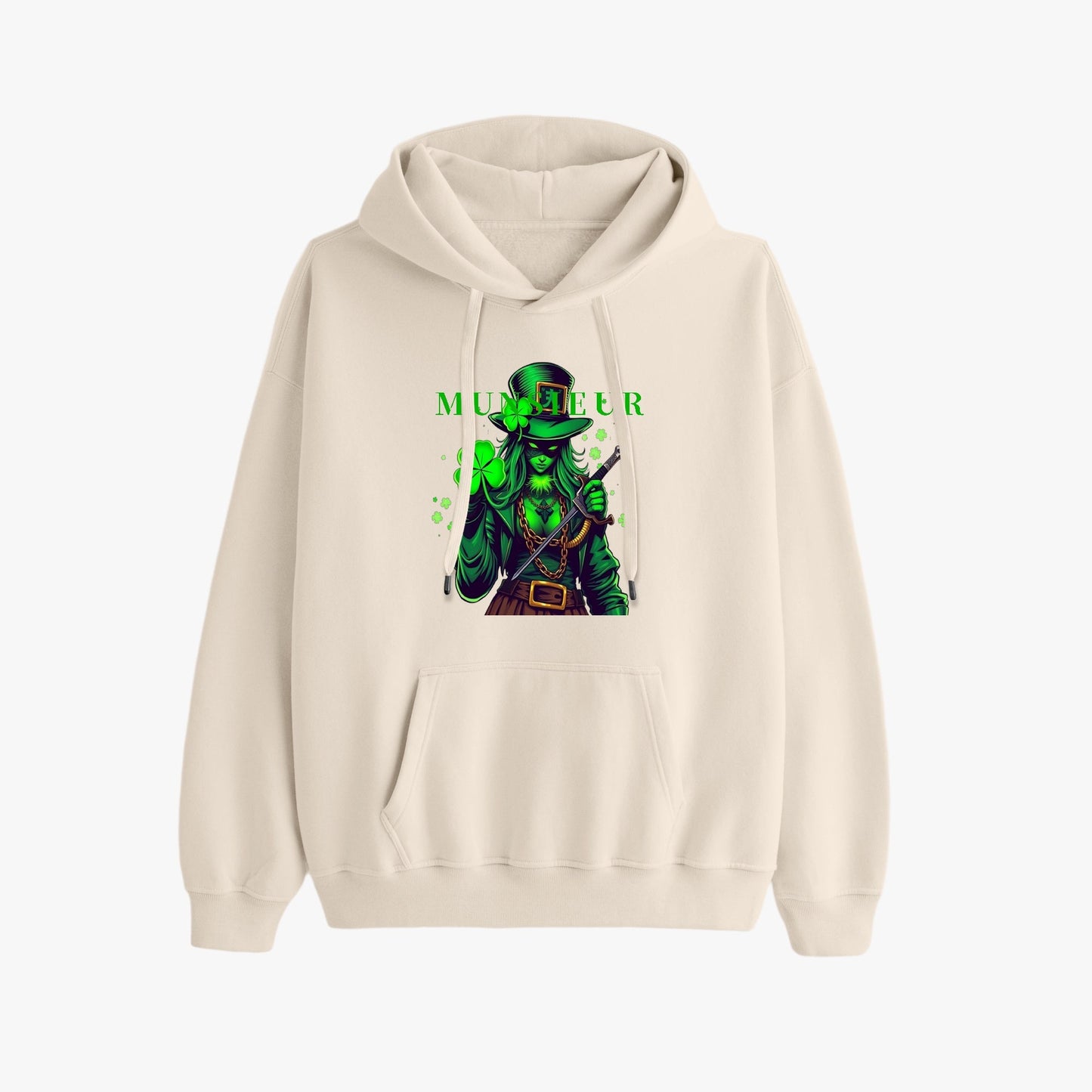 St. Patrick's Day Collection Munsieur Unisex Premium Pullover Hoodie Sweater Clover Gang Betty
