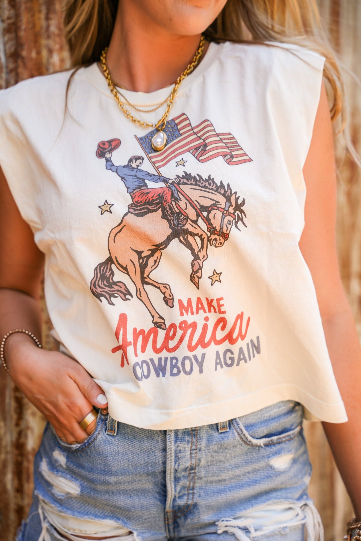 MAKE AMERICA COWBOY AGAIN TANK