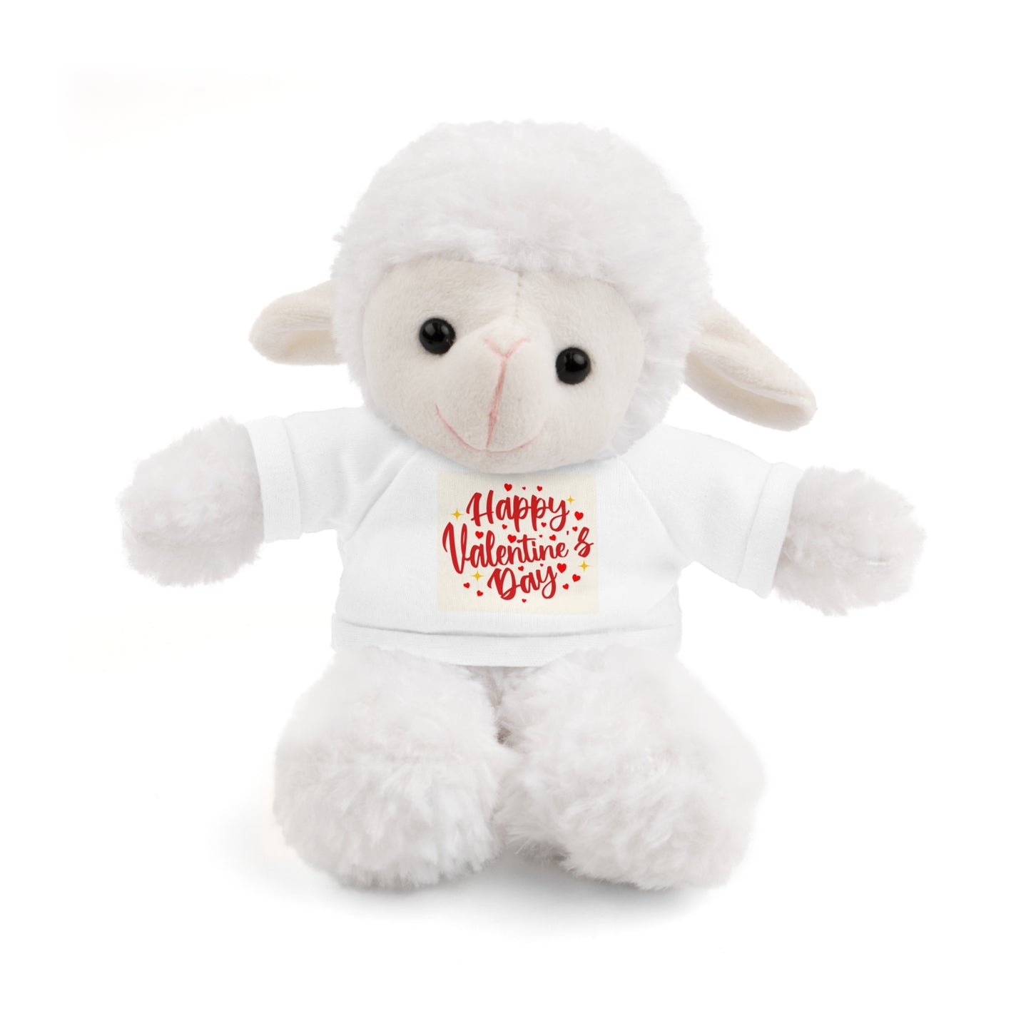 Happy Valentine Day Panda Stuffed Animal with Tee Aaria Tees