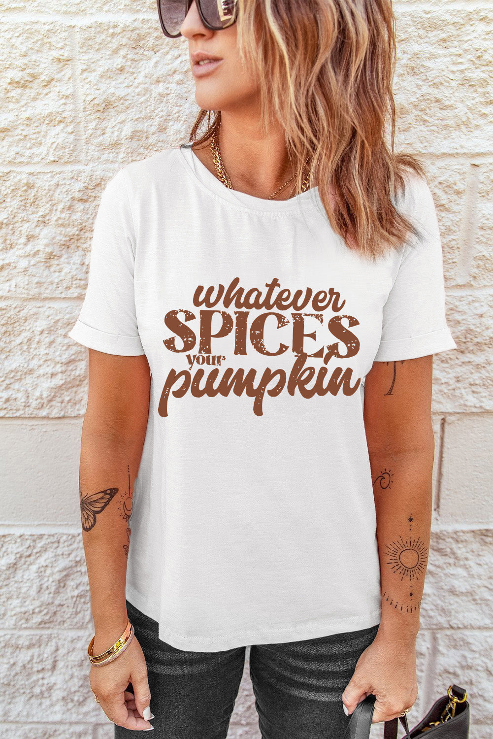 WHATEVER SPICES YOUR PUMPKIN Graphic Tee - Aaria Tees