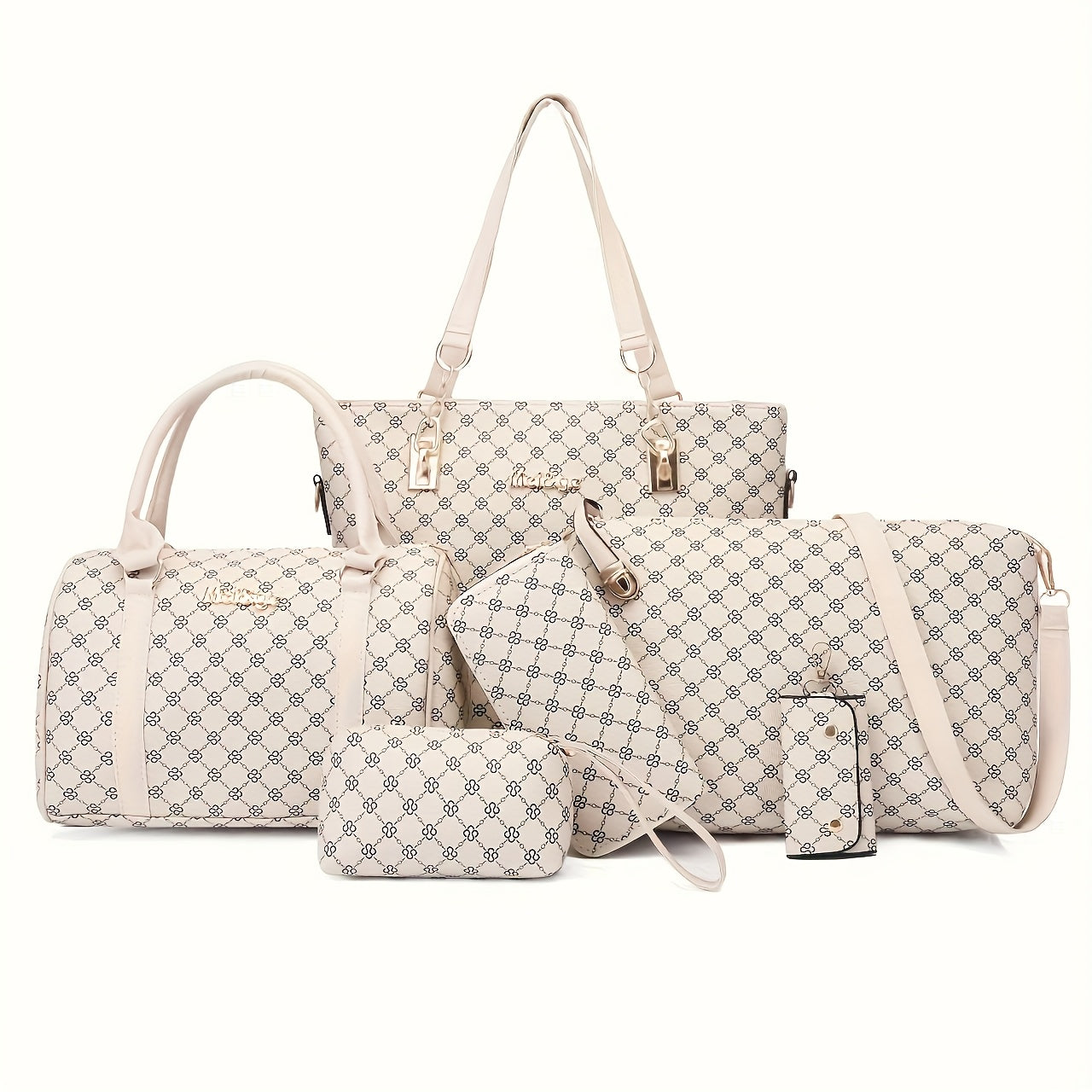 Commuting Style Chic Retro 6pc Woman's Bag Set