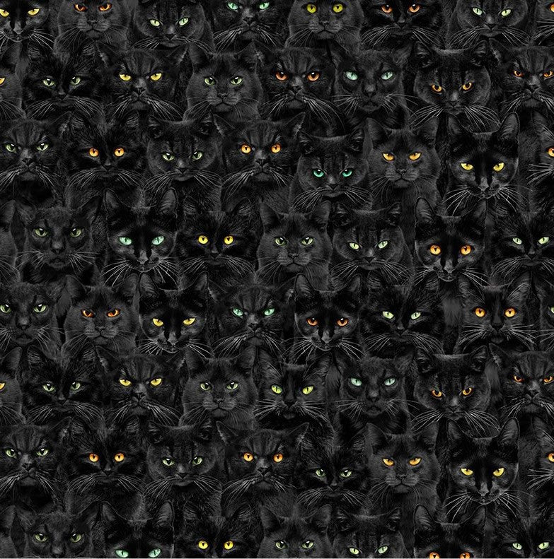 Black Cats Vintage Dress - XS only, 1 left!