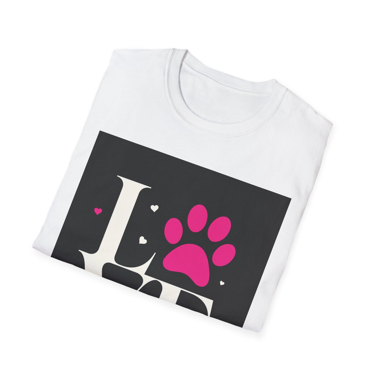 "LOVE Paw Print" Softstyle T-Shirt - Aaria Tees